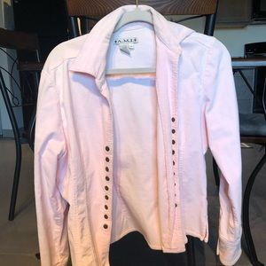 Light pink button up jacket